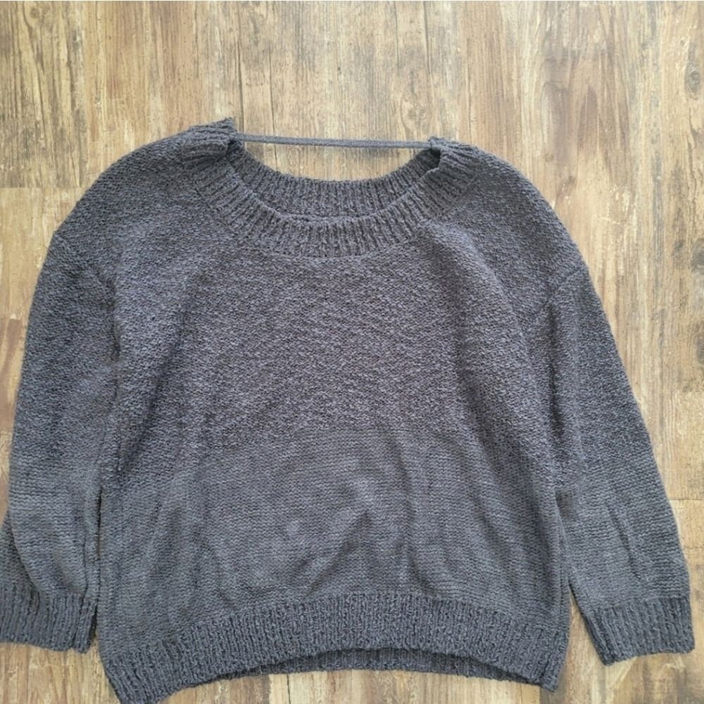 Barefoot Dreams CozyChic Pullover Sweater Women's 1X Gray Soft Knit Crewneck